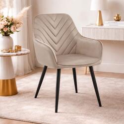 ARTOOL Scaun fotoliu dining/living Artool Nana, catifea bej inchis, 54x61x83, 5 cm (3950_1)