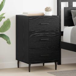  Dulap de noapte Stejar Negru 40 x 40 x 66 cm Lemn prelucrat (882136-882136)