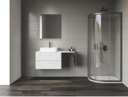 RAVAK Blix II NBLCP4 90x90 zuhanykabin metallic graphite+transparent (3BM70O00Z1)