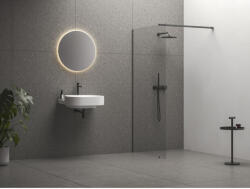 RAVAK Walk-In Wall Szett 110, zuhanykabin metallic graphite+transparent (GW9WD0O0SZ1)