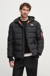 Alpha Industries rövid kabát Hooded Puffer Alpha FD - fekete XXL