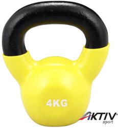 Trendy Sport Kettlebell Trendy vinyl sárga-fekete 4 kg (6504) - aktivsport