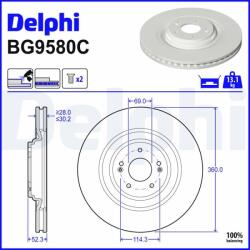 DELPHI Disc frana DELPHI BG9580C (BG9580C) - fixbox