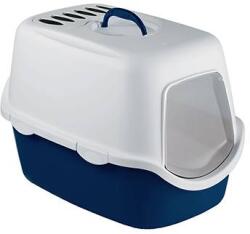 Stefanplast Cathy Filter fedett macskatoalett szűrővel 56×40×40cm királykék /fehér