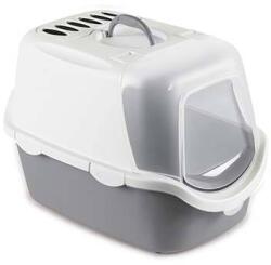 Stefanplast Cathy Easy Clean fedett macska WC szűrővel szürke / fehér 56x40x40cm