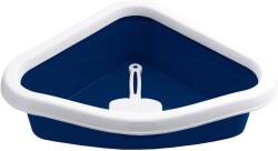 Stefanplast Sprint Corner nyitott sarok macskatoalett lapáttal 40x56x14cm fehér/királykék