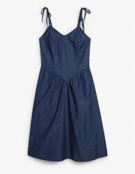 Bonprix B. p. c Ruha Plus Size Trapéz Pamut V-nyakkivágással, VÁLLPÁNTOKKAL__48 (914884)