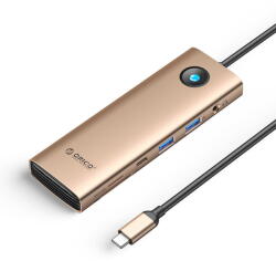 ORICO PW11 9in1 USB-C Docking Station 2x USB-A 3.0 1x USB-C 3.0 1x USB-C PD 100 1x HDMI 4K 60Hz 1x microSD/SD 1x RJ45 2.5G Ethernet 1x Audio 3.5mm - Rose Gold (ORICO-PW11-9P25R-RG-EP) - pcone