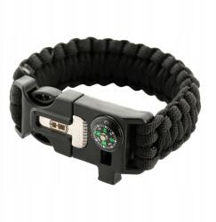 M-Tac Paracord túlélő karkötő Szék Iránytű Síppal L (HWSH001C-BK-L)