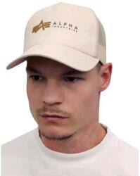 Alpha Industries Alpha Label Trucker sapka, jet stream fehér