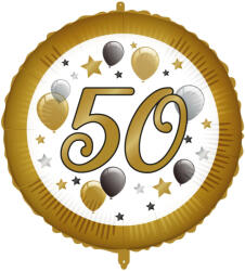  Happy Birthday 50 Milestone fólia lufi 46 cm (PNN98021) - kreativjatek