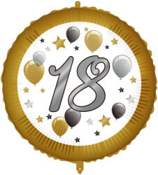  Happy Birthday 18 Milestone fólia lufi 46 cm (PNN98018) - kreativjatek