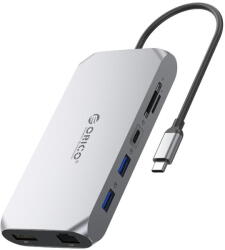 ORICO XCR 12in1 USB-C Docking Station 2x USB-A 3.1 1x USB-A 2.0 1x USB-C PD 100W 1x USB-C 3.1 2x HDMI 2.0 4K 60Hz 1x DisplayPort 1.4 4K 60Hz 1x SD 3.0 1x microSD 3.0 1x RJ45 Gigabit Ethernet 1x audio CTIA 3