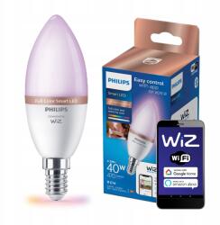 Philips Led izzó E14 C37 4, 9W 40W 2200-6500K Rgb Smart WiFi Philips WiZ (8719514372405)
