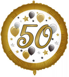  Happy Birthday 50 Milestone fólia lufi 46 cm (PNN98021) - oliviashop