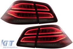KITT Lightning Teljes LED hátsó lámpa Mercedes M-osztály W166 (2012-2015), piros-fehér, balkormányos (TLMBW166LED)
