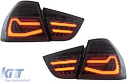 KITT Lightning LED hátsó lámpák BMW 3-as E90 LCI (2009-2011) füstszínű dinamikus irányjelzővel (TLBME90FLBDSLED)