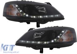 KITT Lightning LED DRL fényszórók Opel Astra G (09.1997-02.2004) típushoz, fekete (HLOPAGBLED)