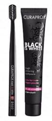 CURAPROX szett Black is White- fogkefe fehérítő fogkrémmel 90ml (50359)