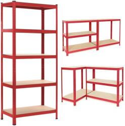 EXTRALINK Metal Storage Rack 180x90x40 Red (EX.36783) Raft