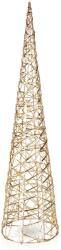 Home Styling Decoration Brad de Crăciun luminos în formă de con, 80 cm, 40 LED-uri, auriu