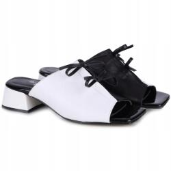 Bombonella Női papucs Bombonella 1T 417 1118 White-black Bőr MÉRET. 39