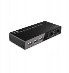Lindy Kvm kapcsoló Lindy 2 portos Hdmi 4K60, Usb (32809)