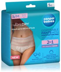 Canpol babies Pants With Postpartum Pad szülés utáni alsóneműk eldobható 2 az 1-ben S/M 5 db