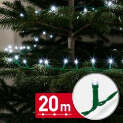 Phenom Fényfüzér - 20 m - hidegfehér - 400 LED - 100-240 V - 6 W - zöld kábel, 59768C (59768C)