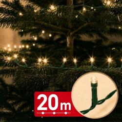 Phenom Fényfüzér - 20 m - melegfehér - 400 LED - 100-240 V - 6 W - zöld kábel, 59768W (59768W)