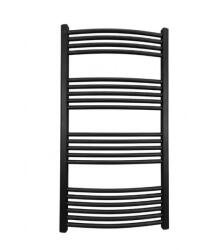 WENTOREX Arcos Central 600/1200 vízteres, ívelt törölközőszárító radiátor (matt fekete - 600 mm), 386561AR60012B