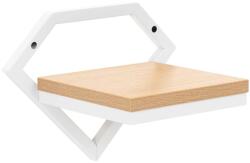 Sersimo Suport de perete pentru ghiveci si plante decorative, cu polita din MDF si structura metalica rezistenta, montaj usor cu accesorii incluse, maxim 10 k (HF-0078) Biblioteca