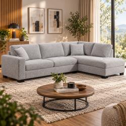 Sersimo Canapea de colt pentru living, sezut generos cu adancime de pana la 166 cm pentru relaxare, spatar confortabil captusit, tapiterie textila placuta la (SPOT-1199125-195376)