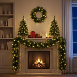  Set mini brad de Crăciun 60 cm 125 LED-uri Alb cald PVC Verde (3468431-3468431)