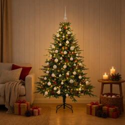  Brad de Crăciun artificial cu glob 150 cm 150 LED-uri Alb cald (3466062-3466062)