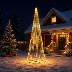  Brad de Crăciun LED 485 cm 1632 LED-uri Alb cald Fier Negru (42053552-42053552)