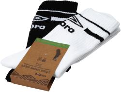 Umbro Sport zokni hosszú Umbro 2 pár 39-42 szürke fekete fehér bokáig érő (UMSM0061 WBG)