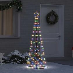  Brad de Crăciun LED EKENAS 250 cm 390 LED-uri Multicolor Oțel (42018759-42018759)