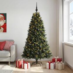  Brad de Crăciun artificial cu globuri 240 cm 300 LED-uri (3466426-3466426)