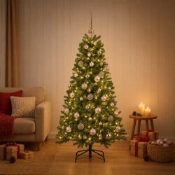  Brad de Crăciun artificial cu glob 120 cm 150 LED-uri Alb cald (3461415-3461415)