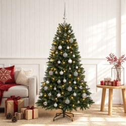  Brad de Crăciun artificial cu globuri 150 cm 150 LED-uri (3465980-3465980)