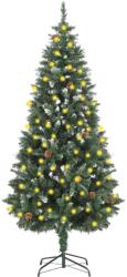  Brad de Crăciun artificial pre-iluminat cu conuri de pin 180 cm (3077747-3077747)