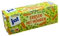 ja! Sárgarépaborsó Finom Konzerv 3x200g 3x130g Multipack Import