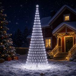  Brad de Crăciun LED 400 cm 450 LED-uri Alb rece Fier Negru (42053606-42053606)