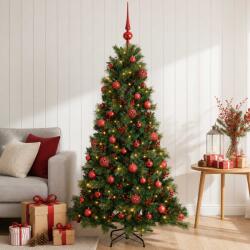  Brad de Crăciun artificial cu glob 150 cm 150 LED-uri Alb cald (3465888-3465888)