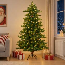  Brad de Crăciun artificial 150 cm 150 LED-uri Alb cald (3461356-3461356)