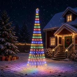  Brad de Crăciun LED 400 cm 450 LED-uri Multicolor Fier Negru (42053608-42053608)