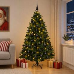  Brad de Crăciun artificial cu glob 210 cm 300 LED-uri Alb cald (3466410-3466410)