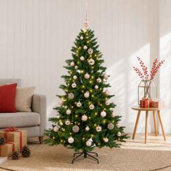  Brad de Crăciun artificial cu glob 150 cm 150 LED-uri Alb cald (3465768-3465768)