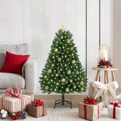  Brad de Crăciun artificial 120 cm 150 LED-uri Alb cald Verde (3395671-3395671)
